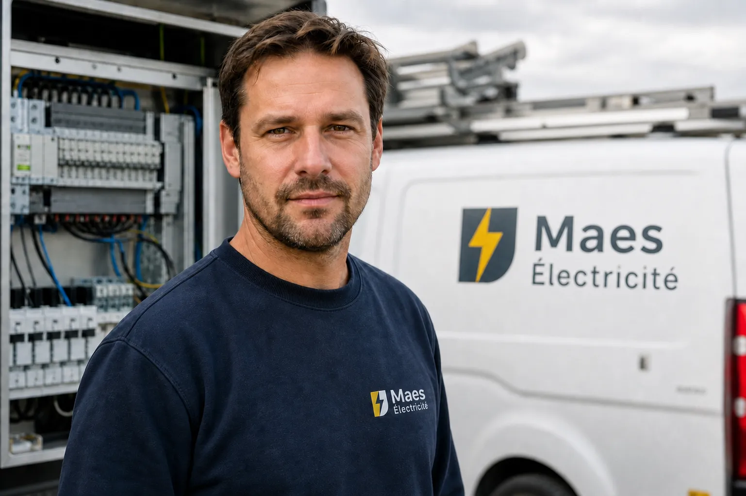 Thomas Maes, électricien à Wavre